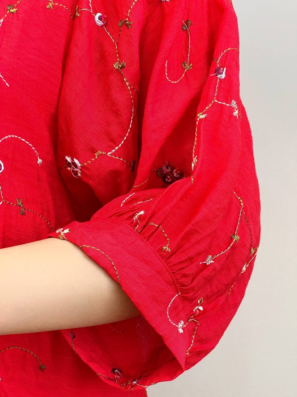 شومیز نخ گلدوزی کد 3568