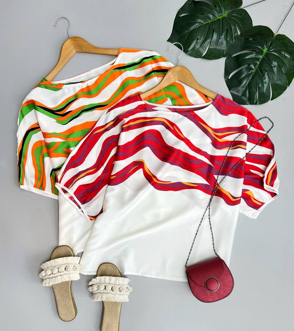 شومیز ساتن موج کد 3569