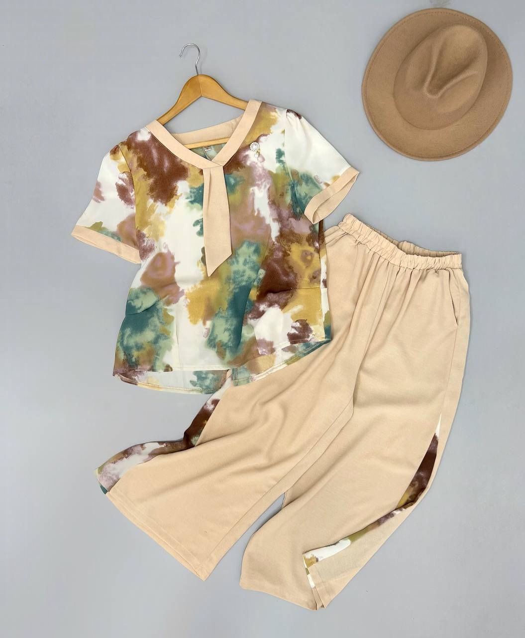 ست شومیز و شلوار آبرنگی کد 3572