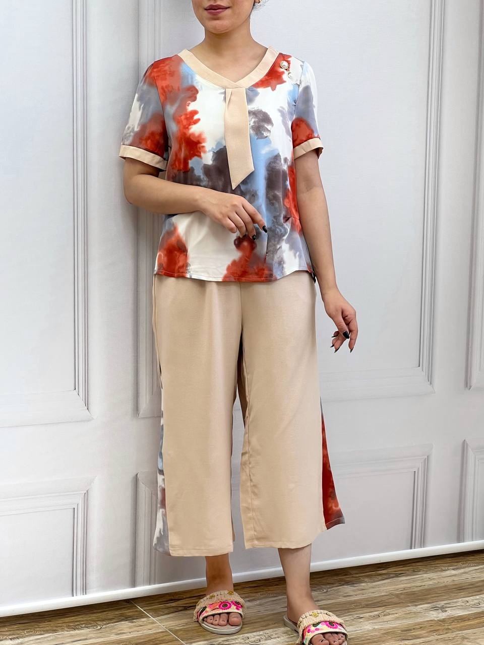 ست شومیز و شلوار آبرنگی کد 3572