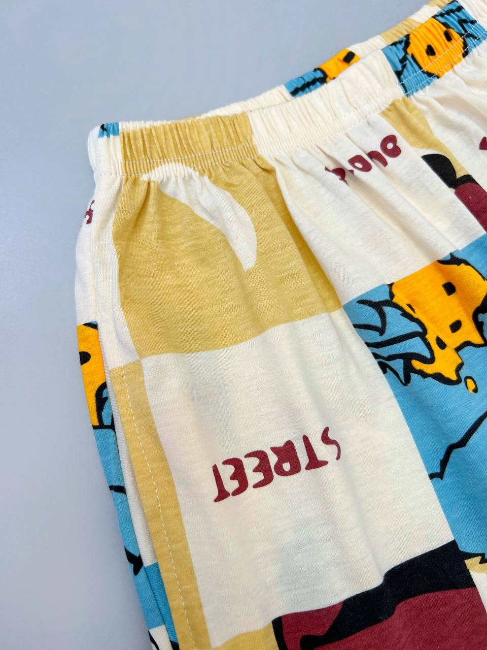 ست بلوز و شلوارک نخ و پنبه کد 3574