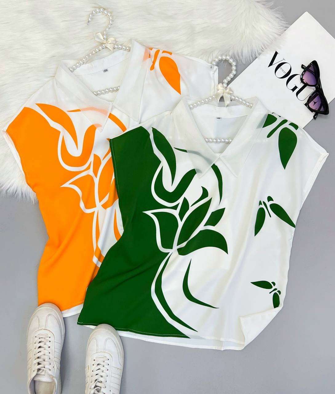 شومیز ساتن آستین کوتاه کد 3576