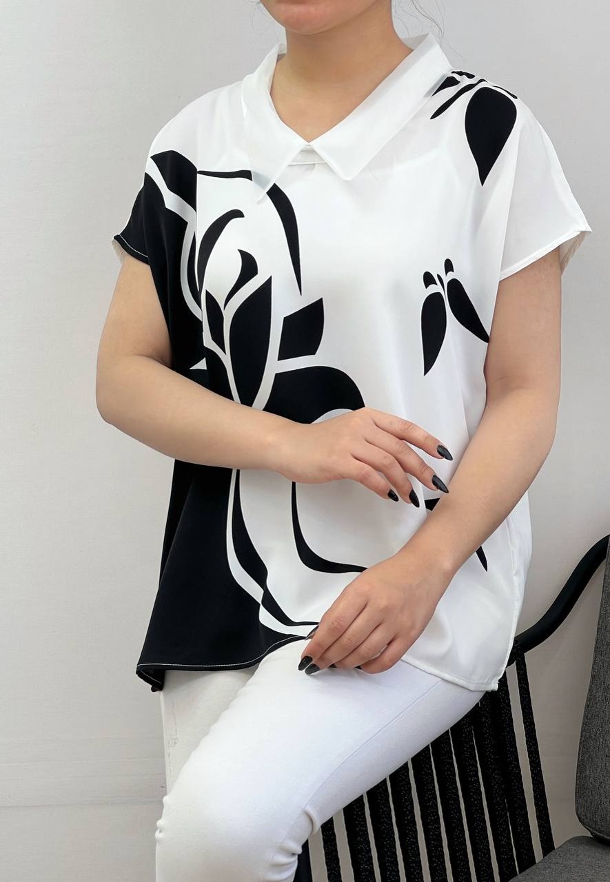 شومیز ساتن آستین کوتاه کد 3576