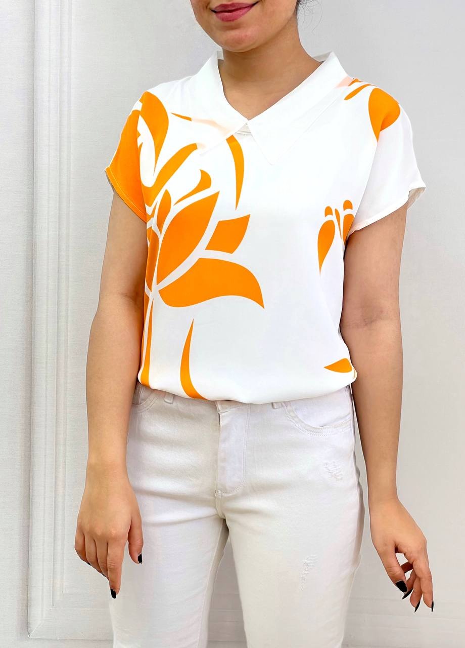 شومیز ساتن آستین کوتاه کد 3576