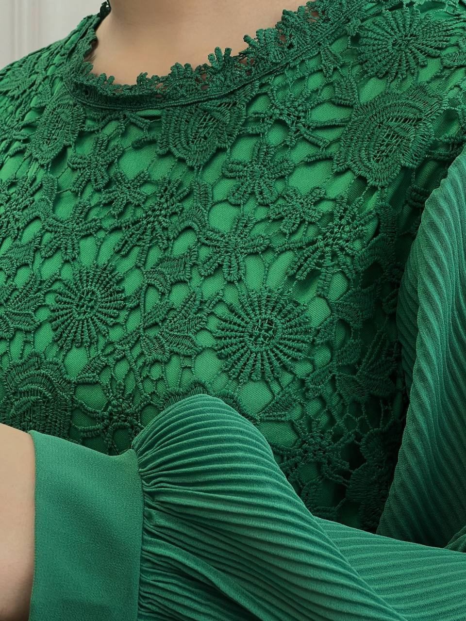 شومیز دانتل استین پلیسه کد 3577