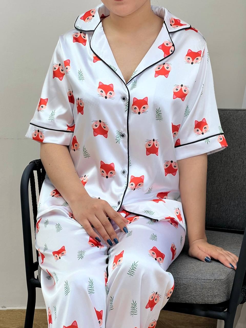 ست پیراهن و شلوار ساتن 5 طرح کد 3580