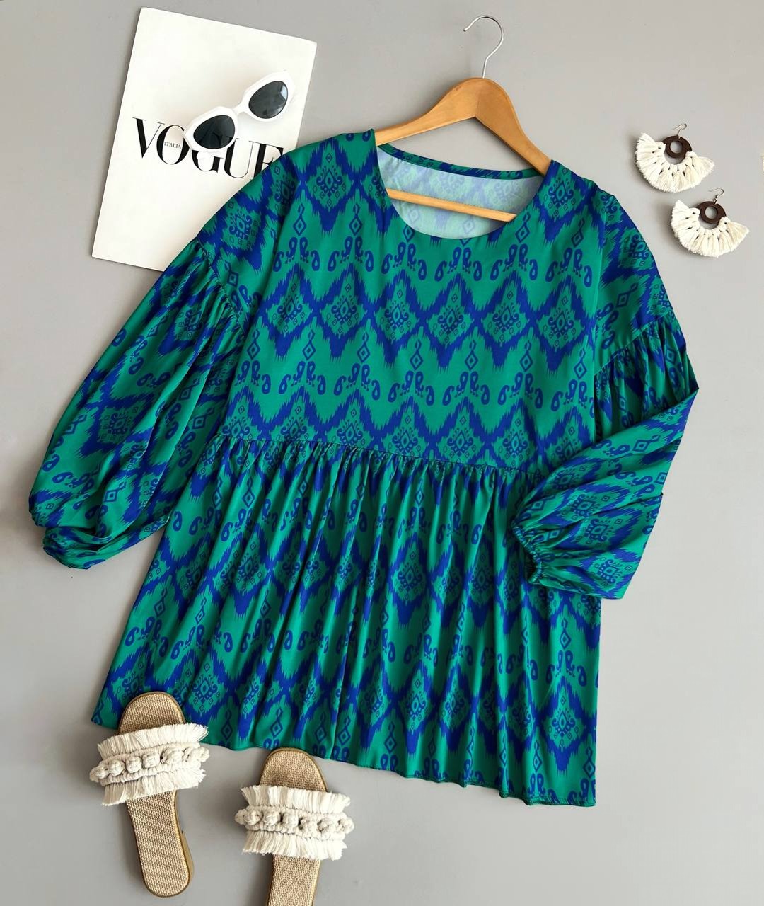 تونیک کمر چین طرحدار کد 3581