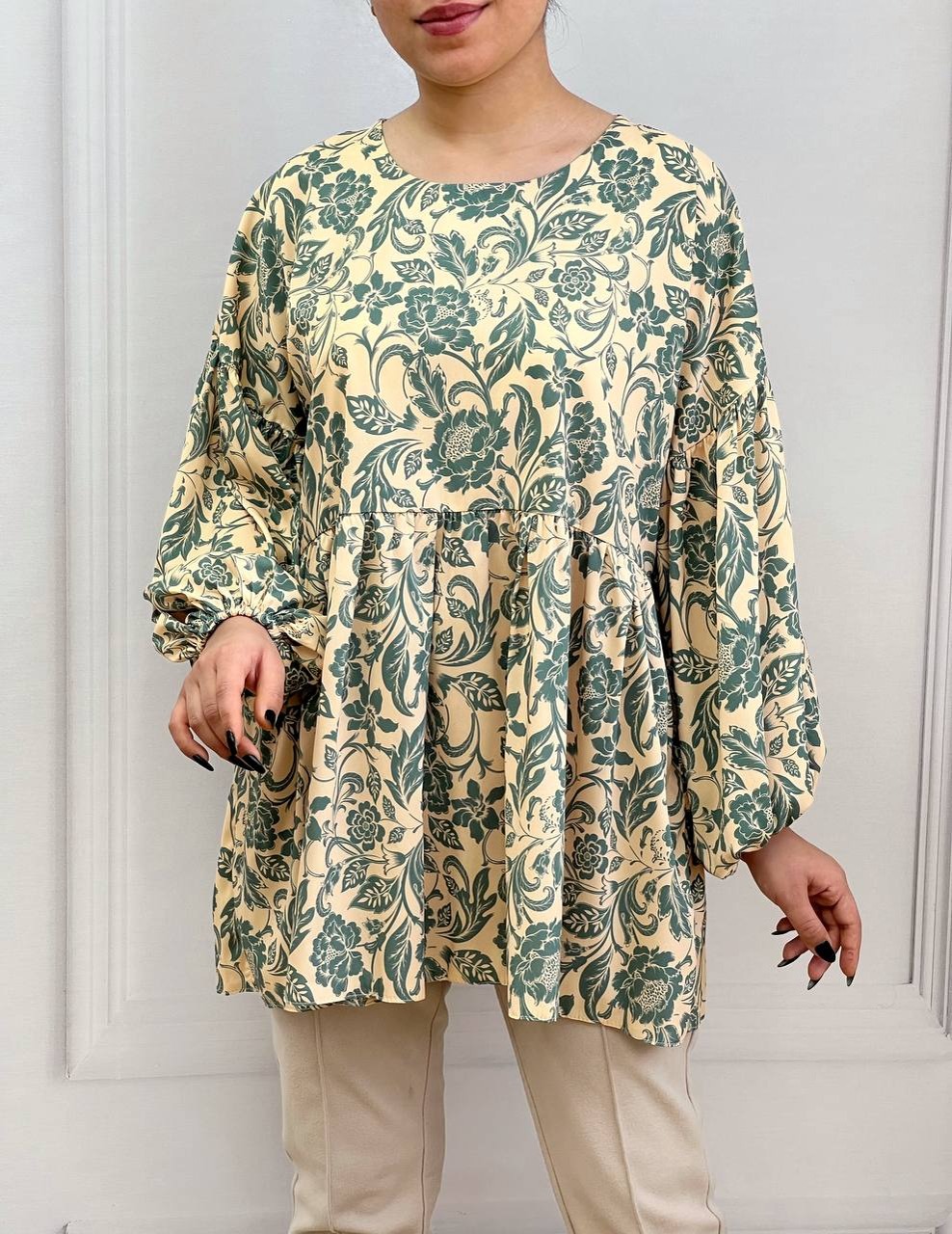 تونیک کمر چین طرحدار کد 3581