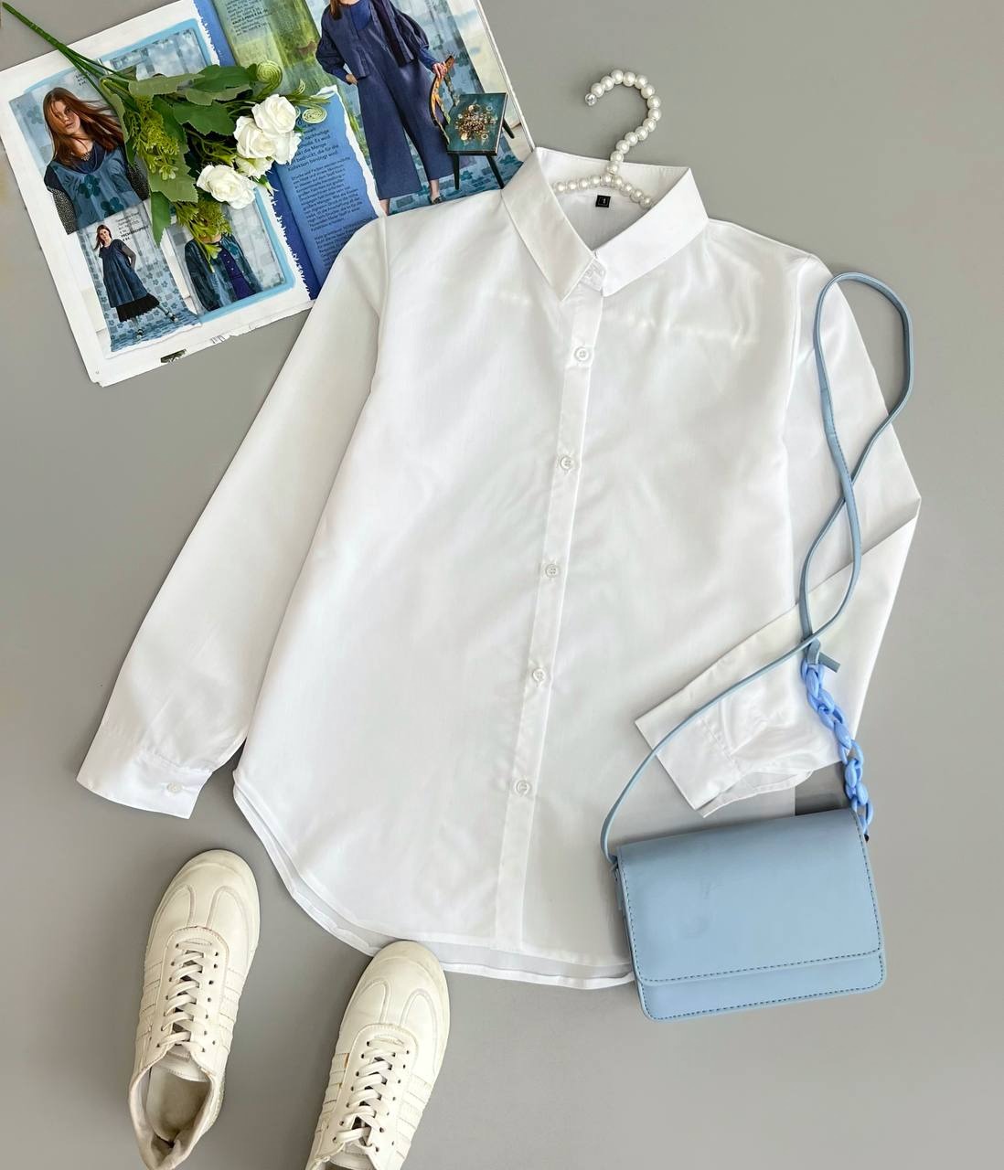 شومیز سفید کد 3583