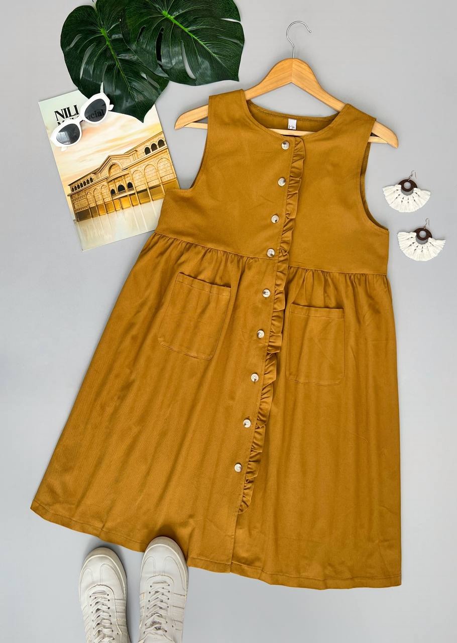 سارافون کمر چین جلو دکمه کد 3585