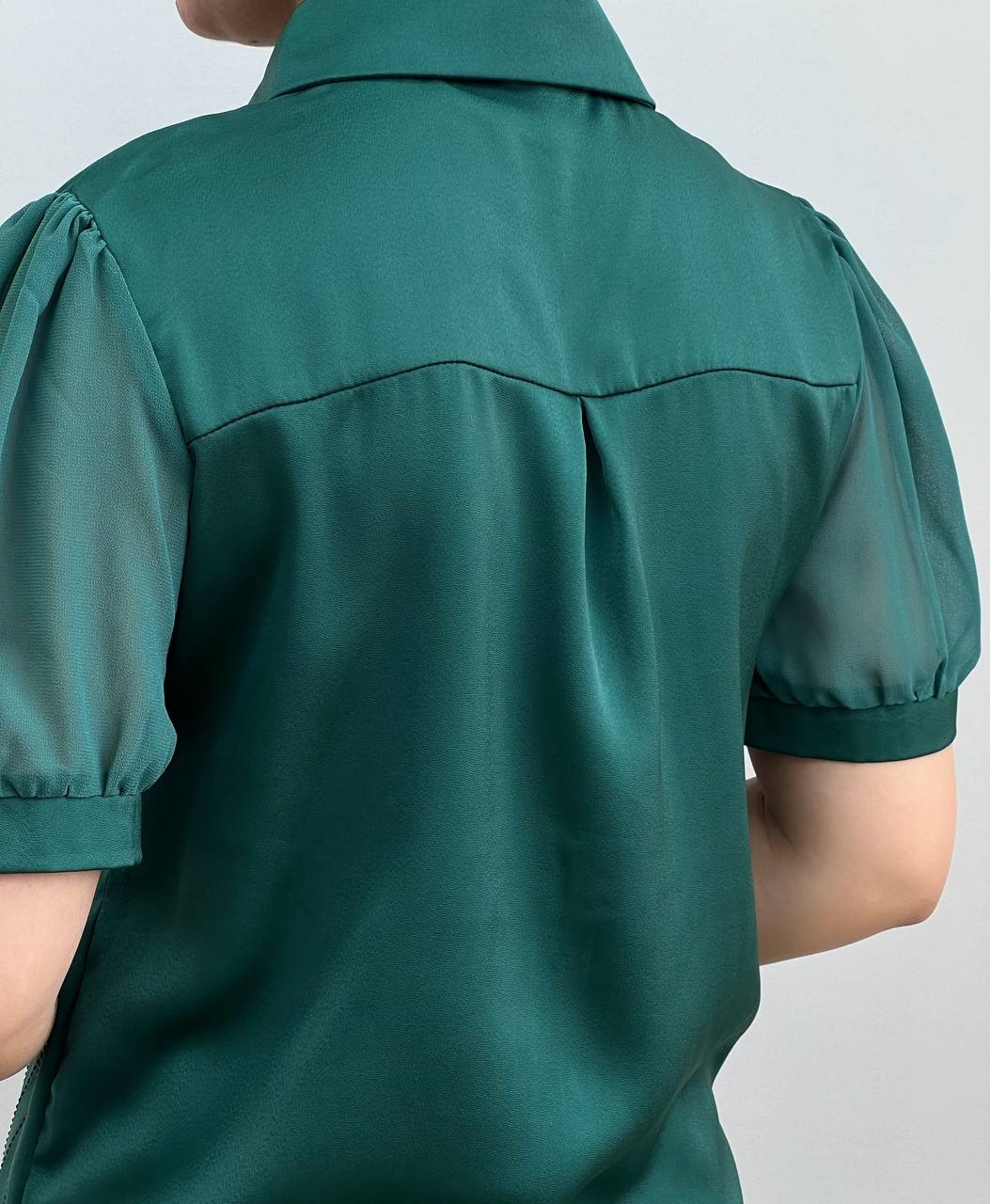 شومیز نگین کاری شده دو رنگ کد 3586