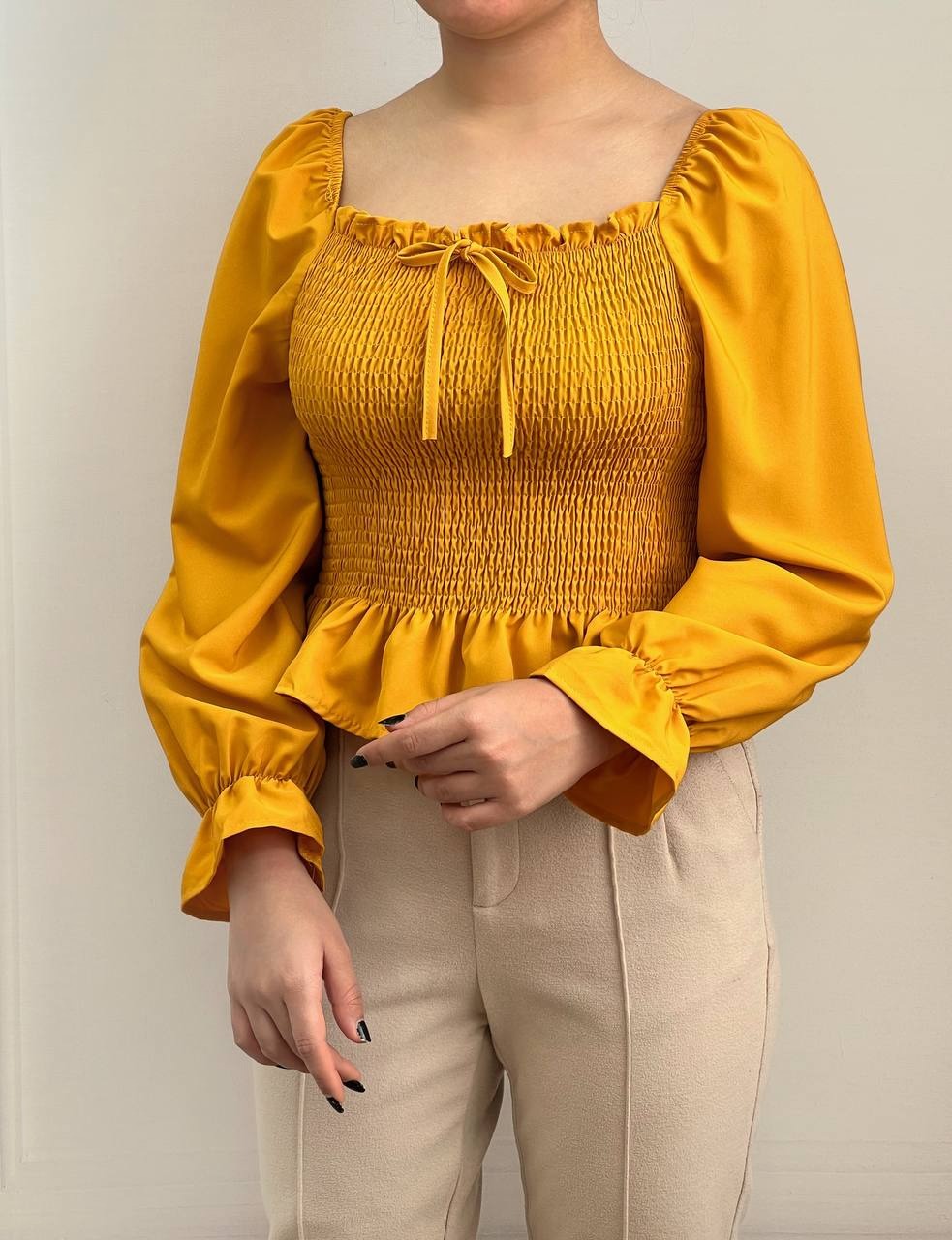 شومیز کرپ کش ماسوره ای کد 3588