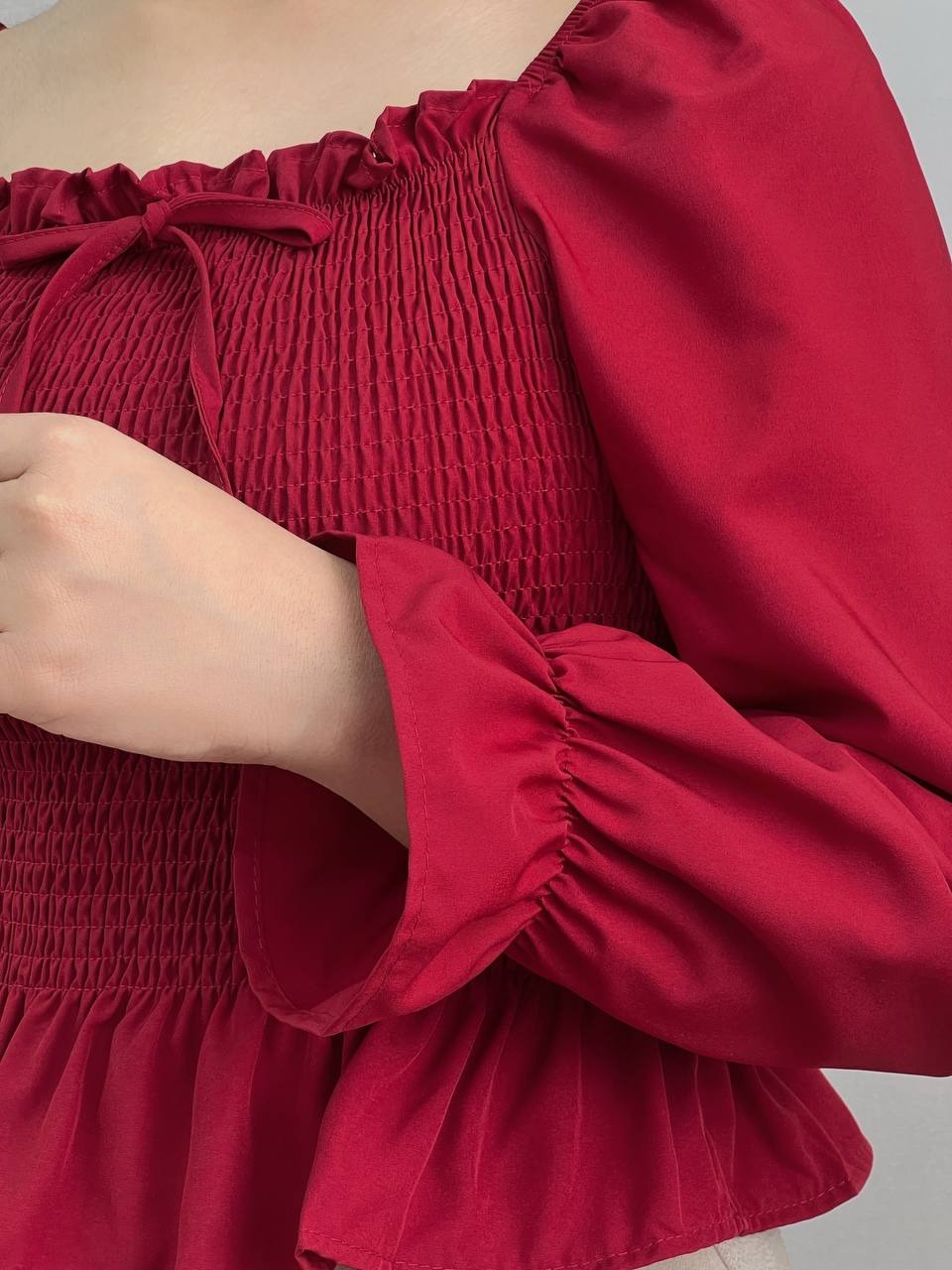 شومیز کرپ کش ماسوره ای کد 3588