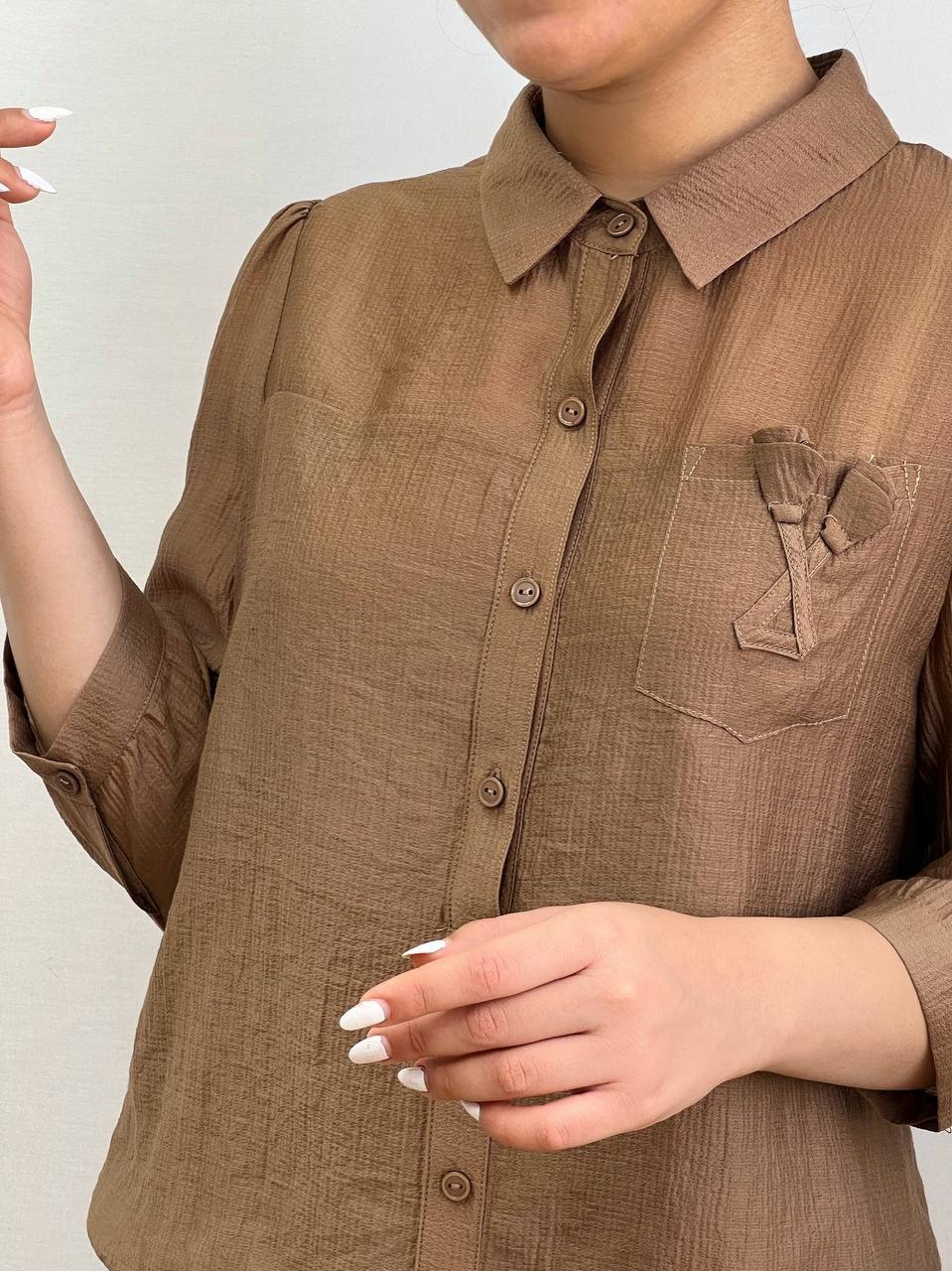 شومیز نخ وال آستردار کد 3591