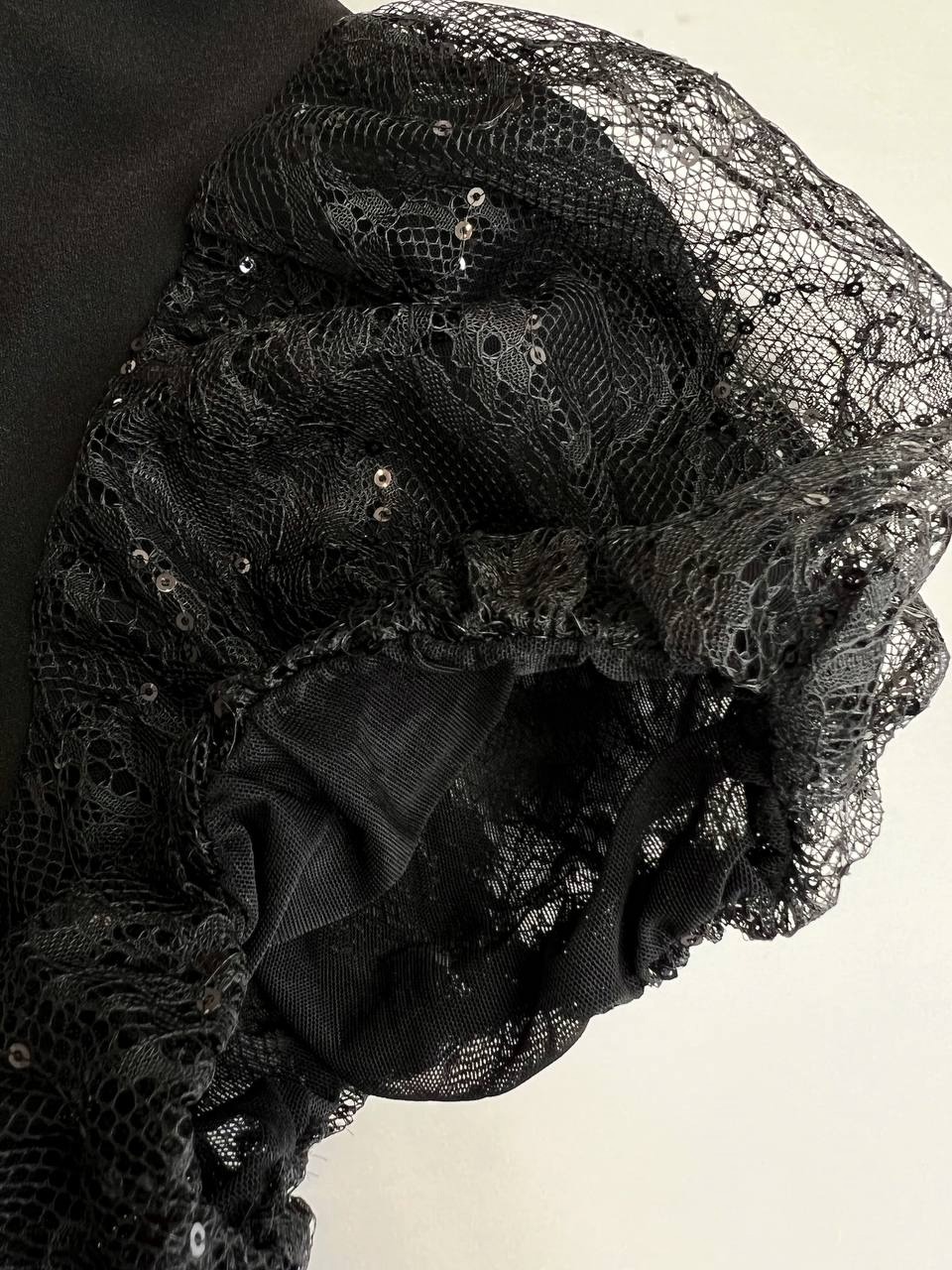 شومیز کرپ آستین پف پولک کد 3595