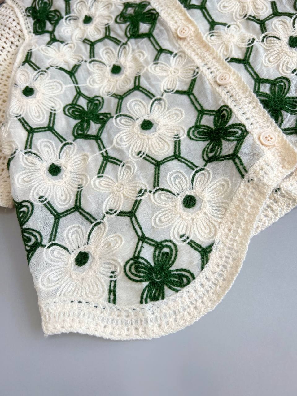 شومیز قلاب بافی آستین کوتاه کد 3602