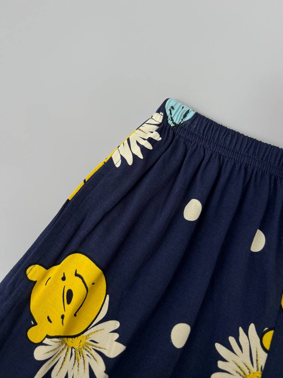 ست بلوز و شلوارک نخ و پنبه بابونه کد 3603