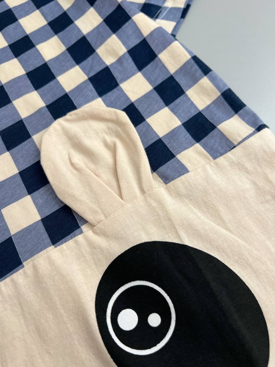 ست بلوز و شلوارک نخ و پنبه پاندا کد 3604