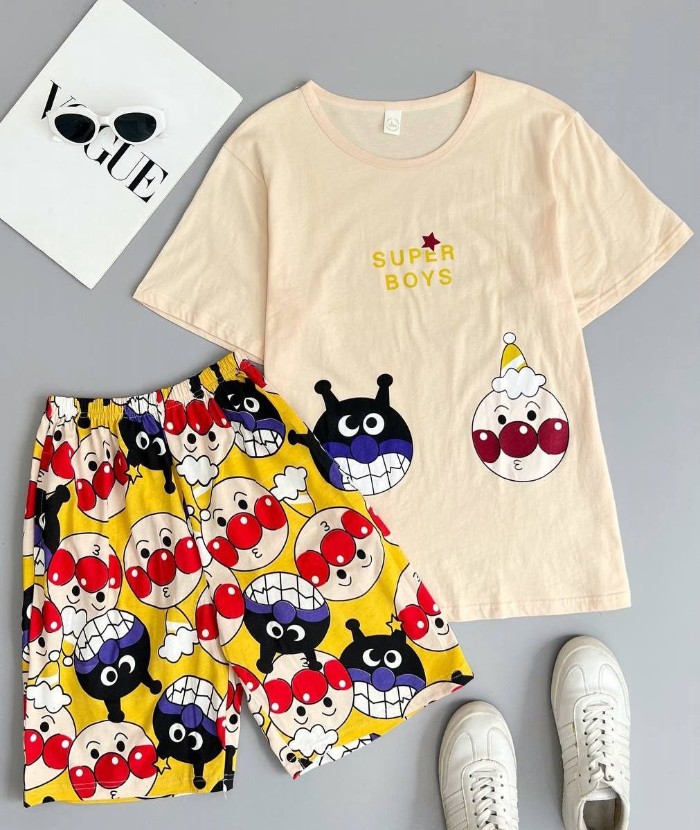 ست بلوز و شلوارک نخ و پنبه عروسکی کد 3605