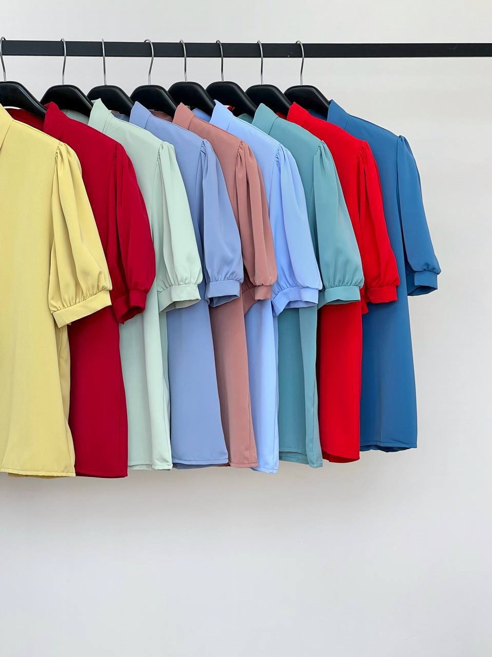 شومیز کرواتی آستین پف کد 3608