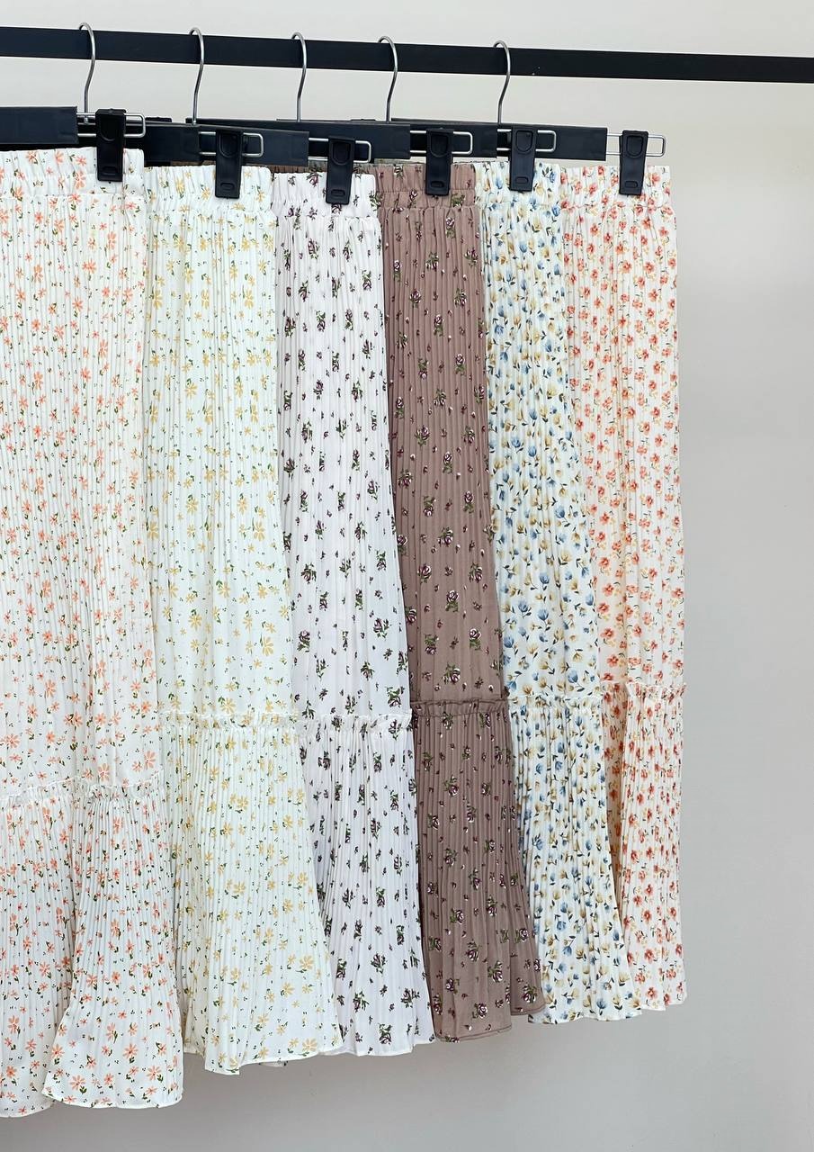 دامن پلیسه گل ریز 3 کد 3609