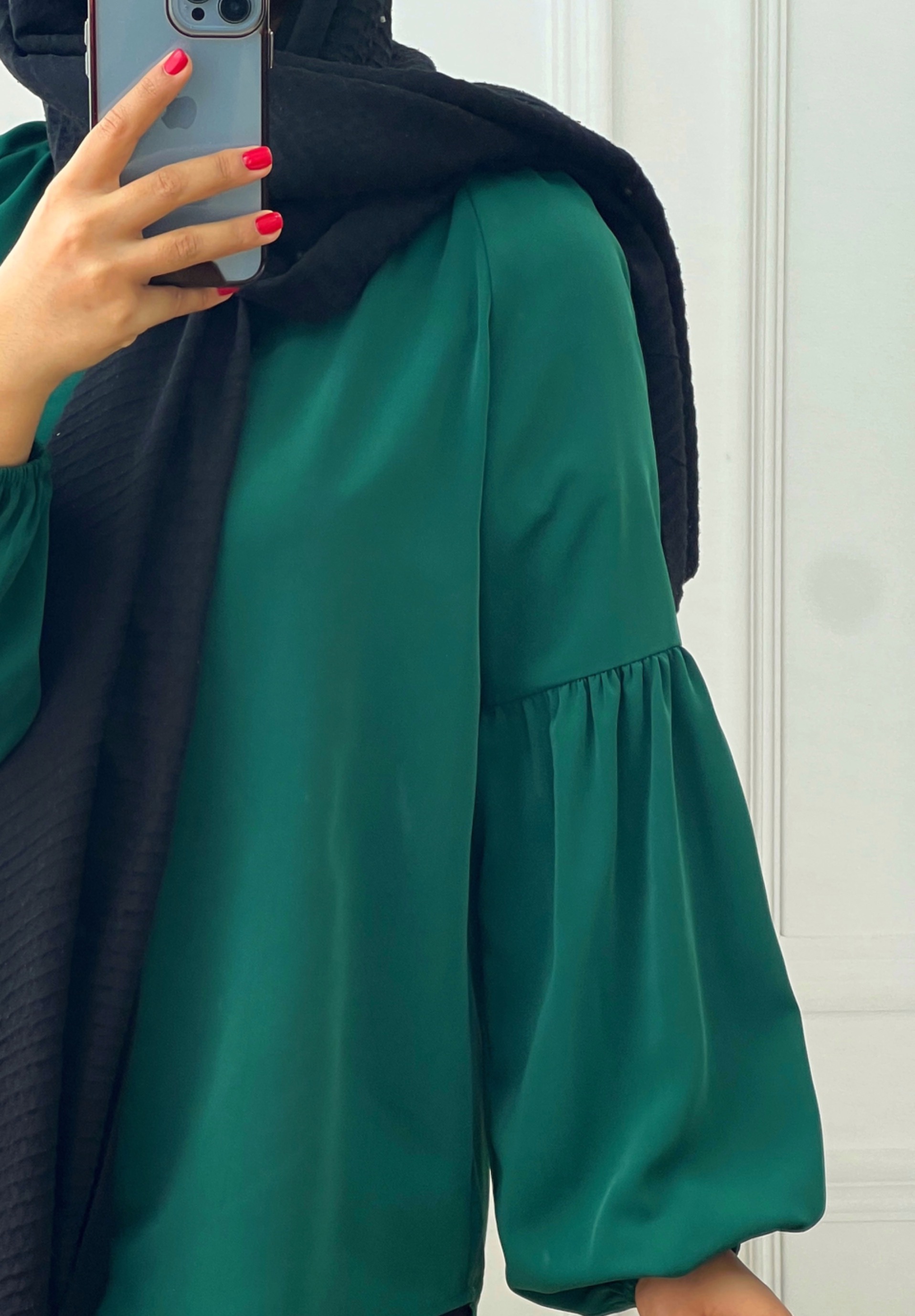 تونیک کرپ استین پف کد 3617