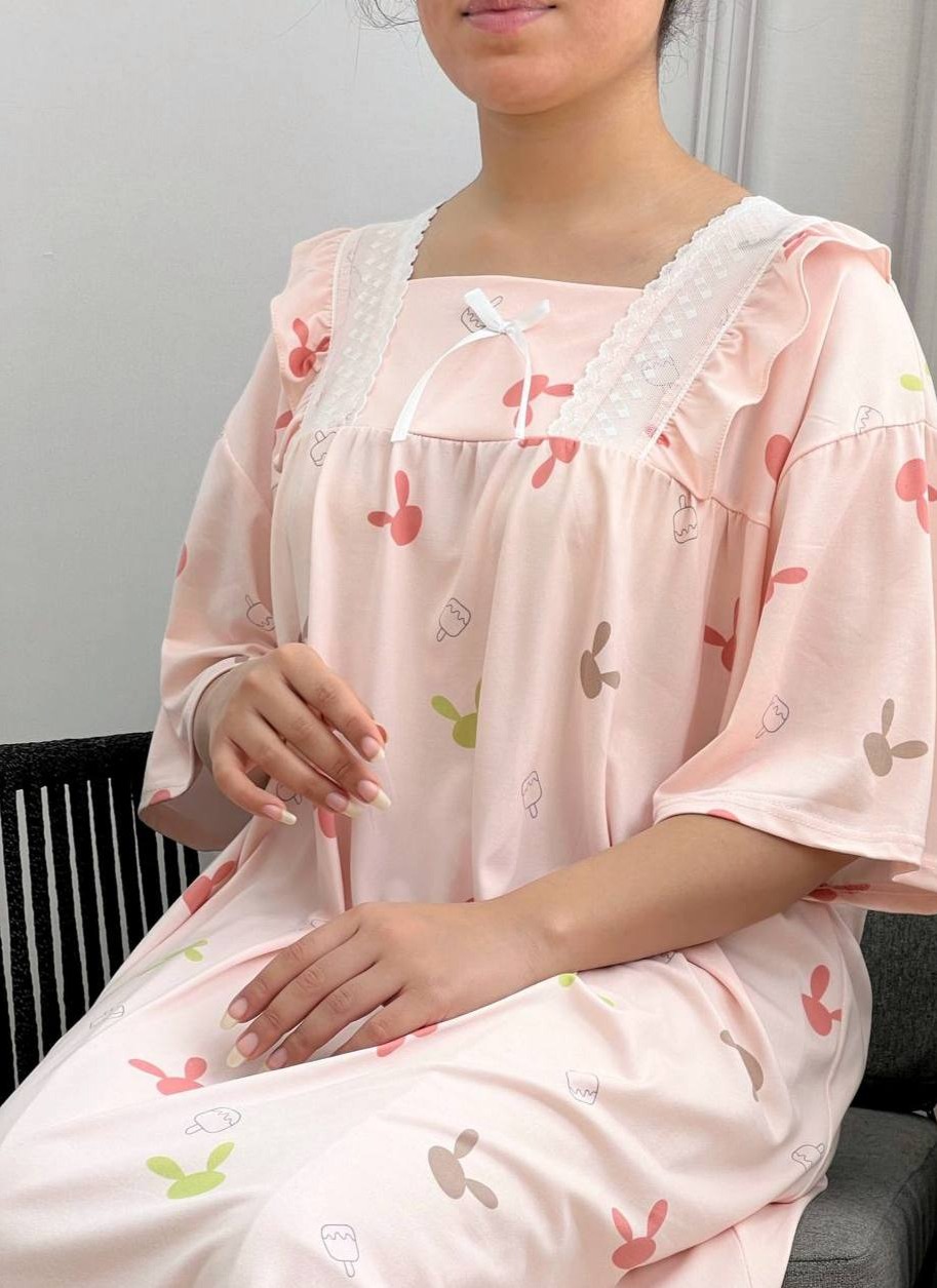 پیراهن پنبه ای یقه خشتی کد 3619