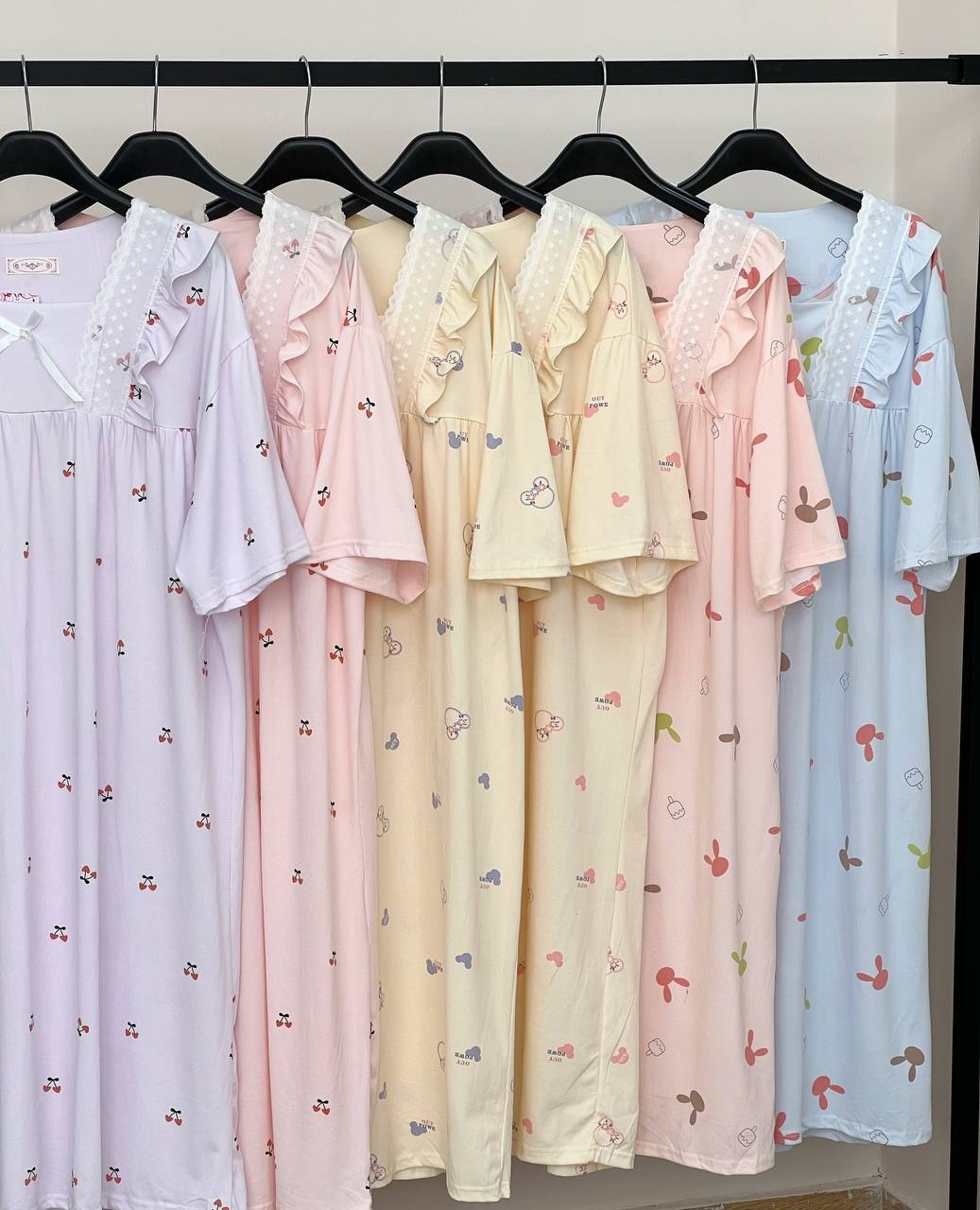 پیراهن پنبه ای یقه خشتی کد 3619