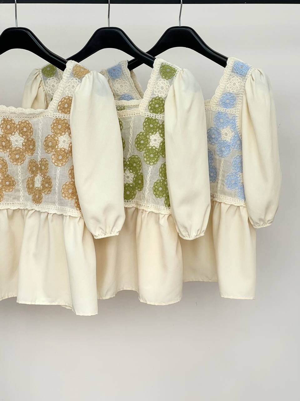 شومیز قلاب بافی استین کوتاه مدل 2 کد 3620