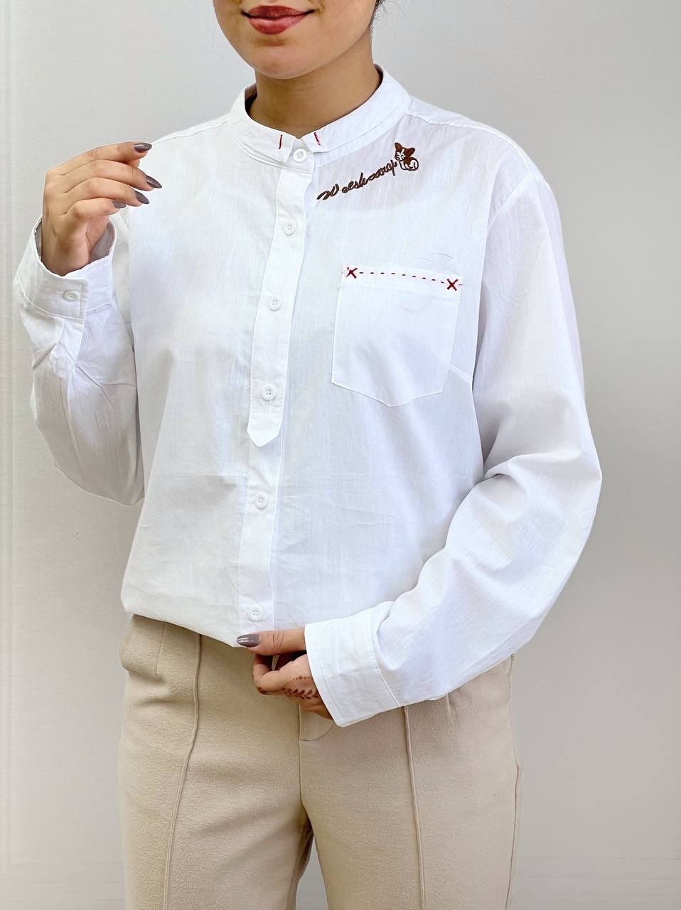 شومیز کتان نخ وارداتی کد 3626