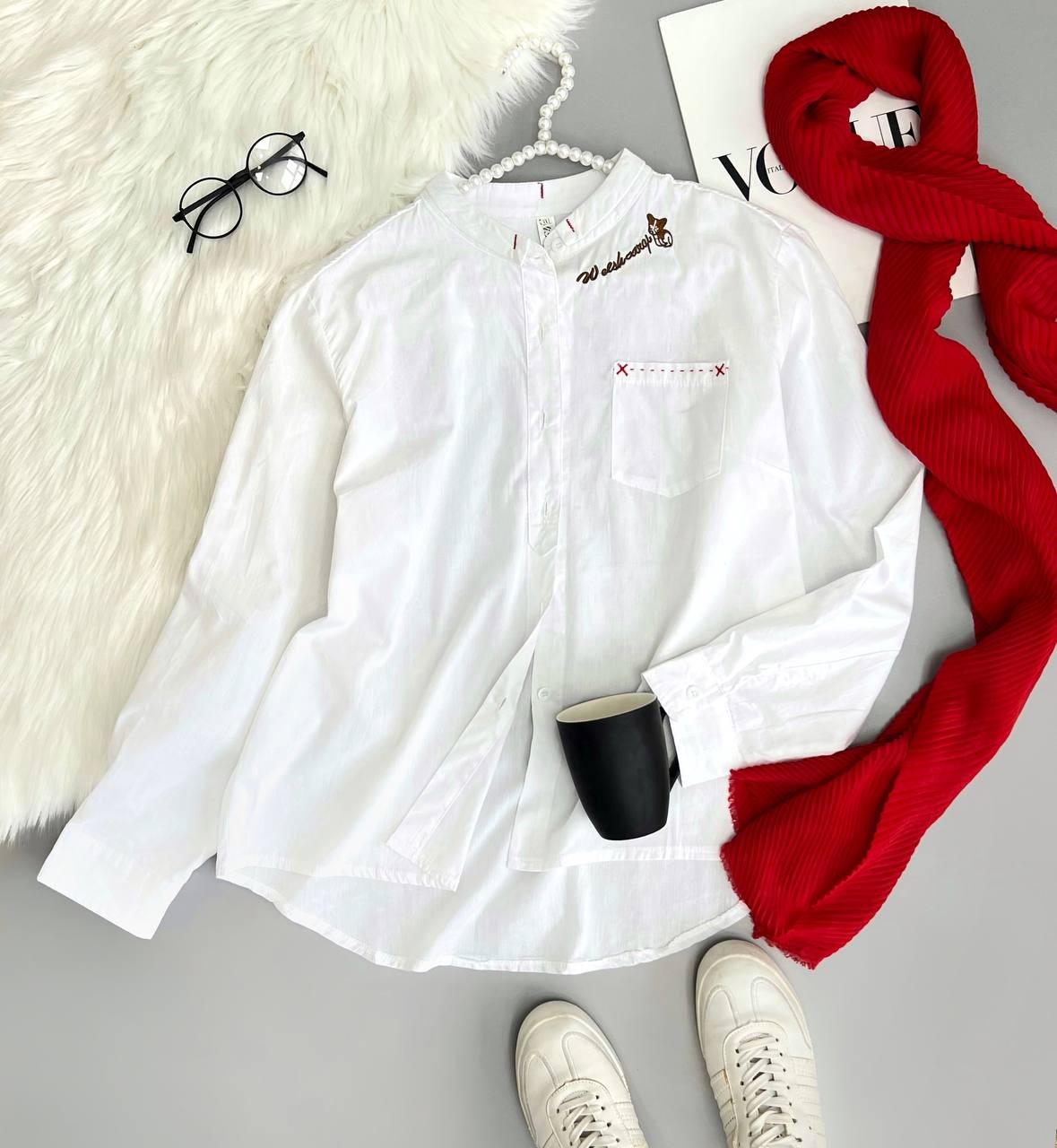 شومیز کتان نخ وارداتی کد 3626