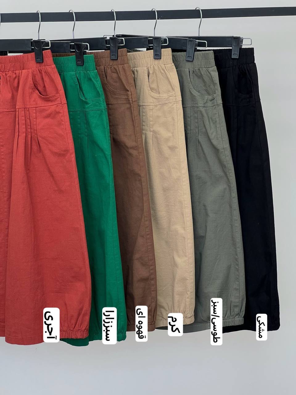 دامن کتان وارداتی جلو دکمه کد 3627