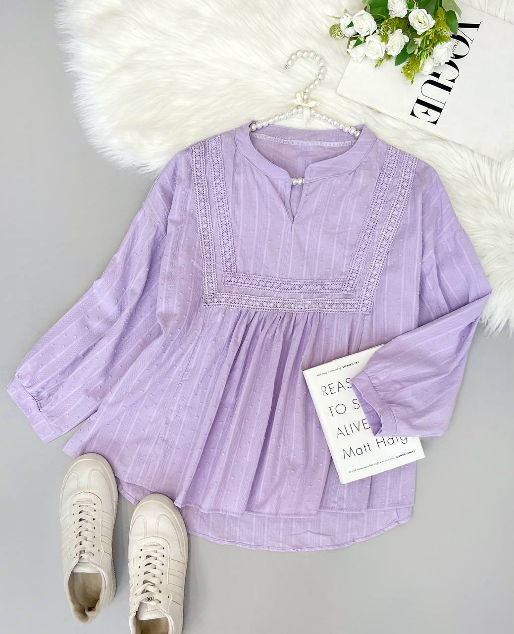 شومیز نخ گل برجسته کد 3632