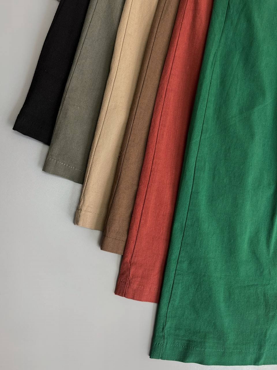 دامن کتان وارداتی کمر گتر کد 3634