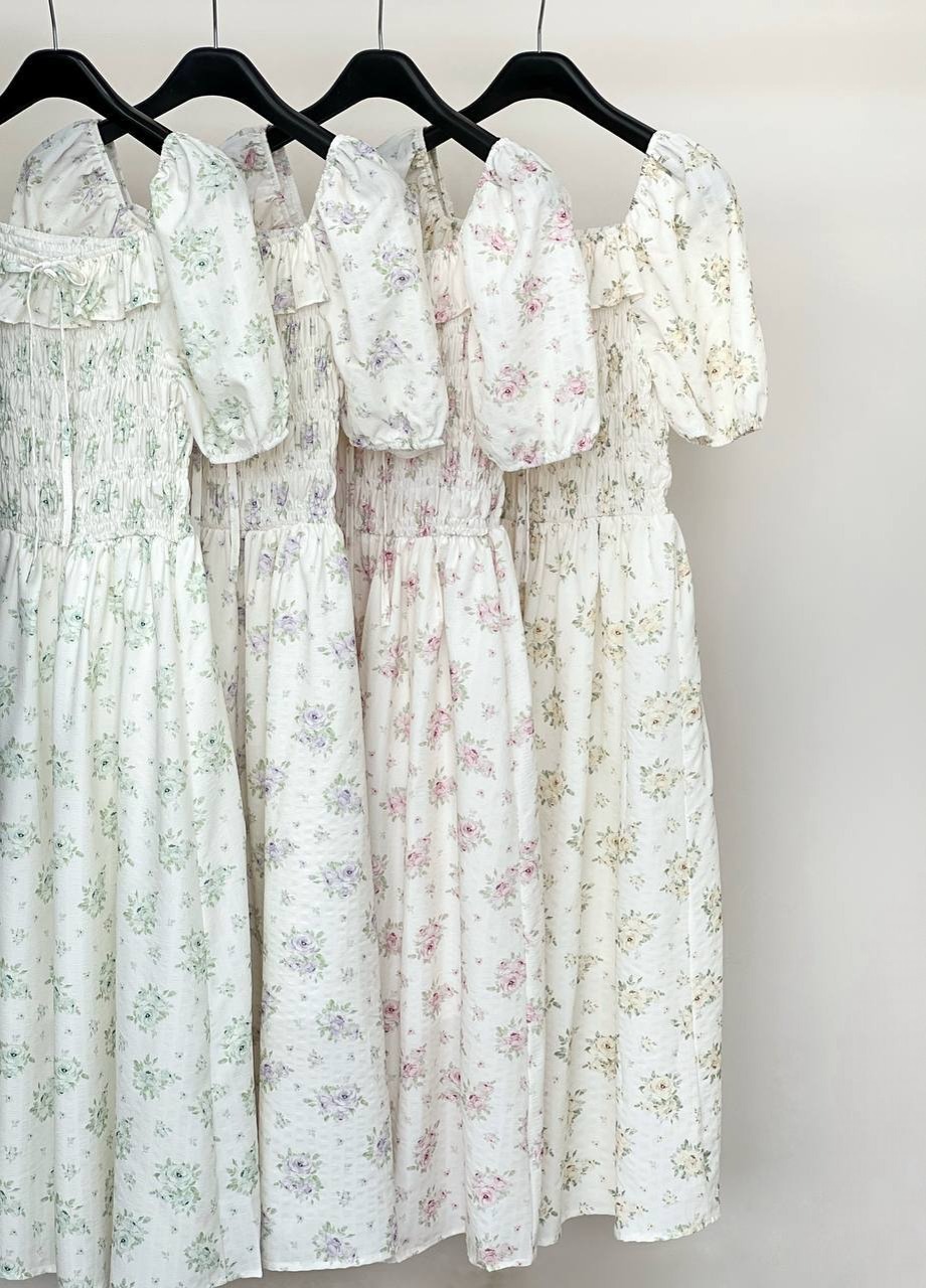 پیراهن کش ماسوره ای گل گلی کد 3638