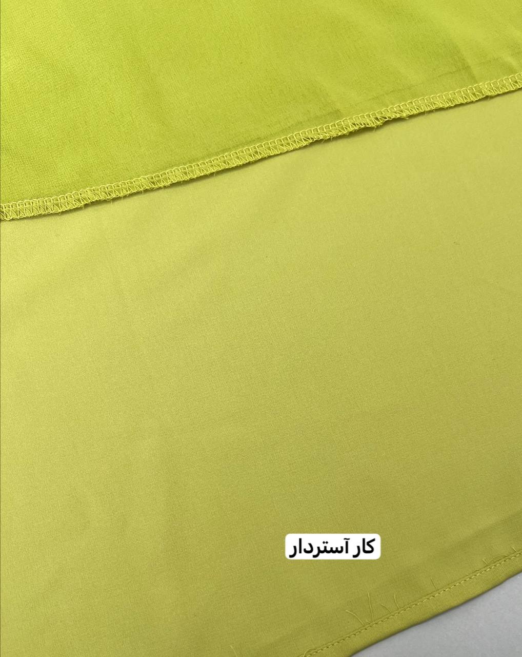 پیراهن آستین پف دو رنگ کد 3644