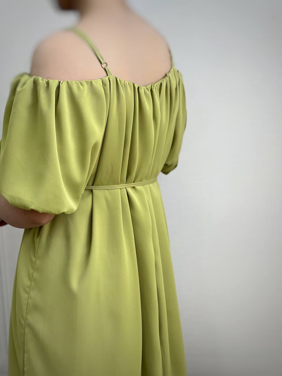 پیراهن آستین پف دو رنگ کد 3644