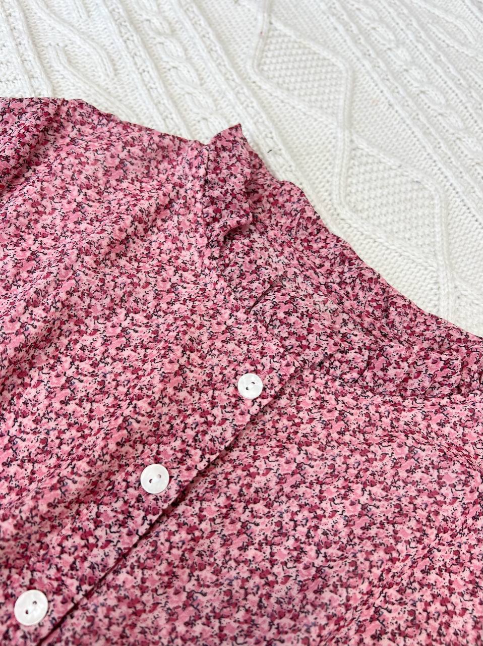 پیراهن حریر پلیسه گل ریز کد 3646