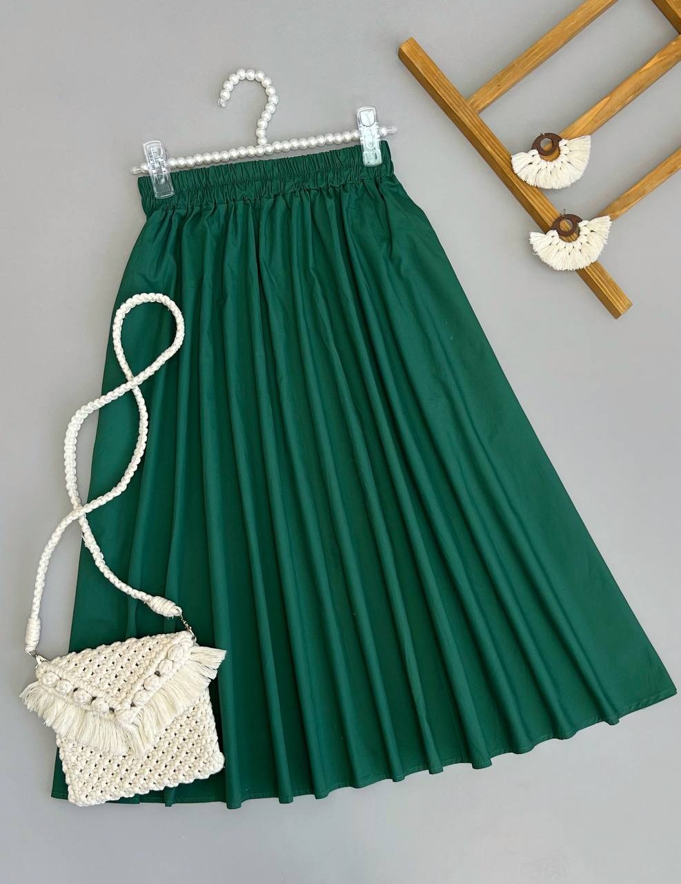 دامن کتان صابونی وارداتی کد 3651