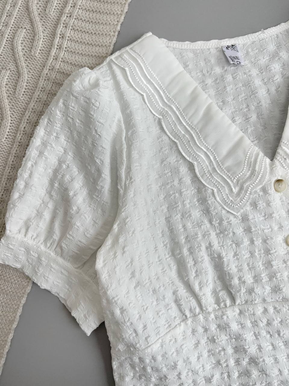 کراپ شومیز دو رنگ کد 3652