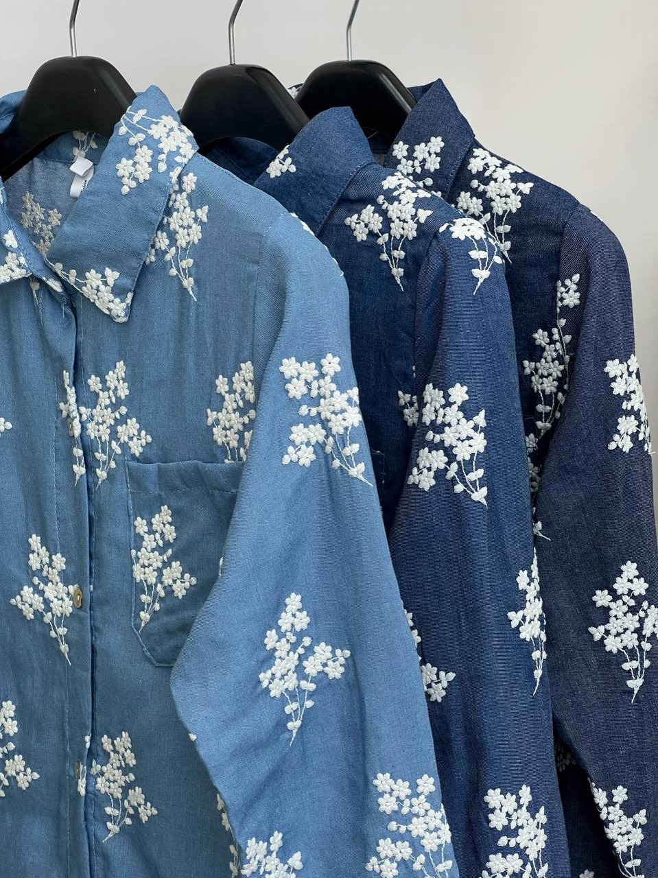 شومیز جین کاغذی شکوفه کد 3653