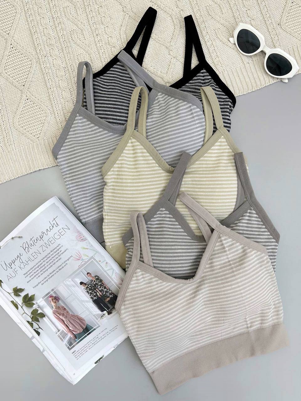 نیم تنه راه راه کاپ دار کد 3654