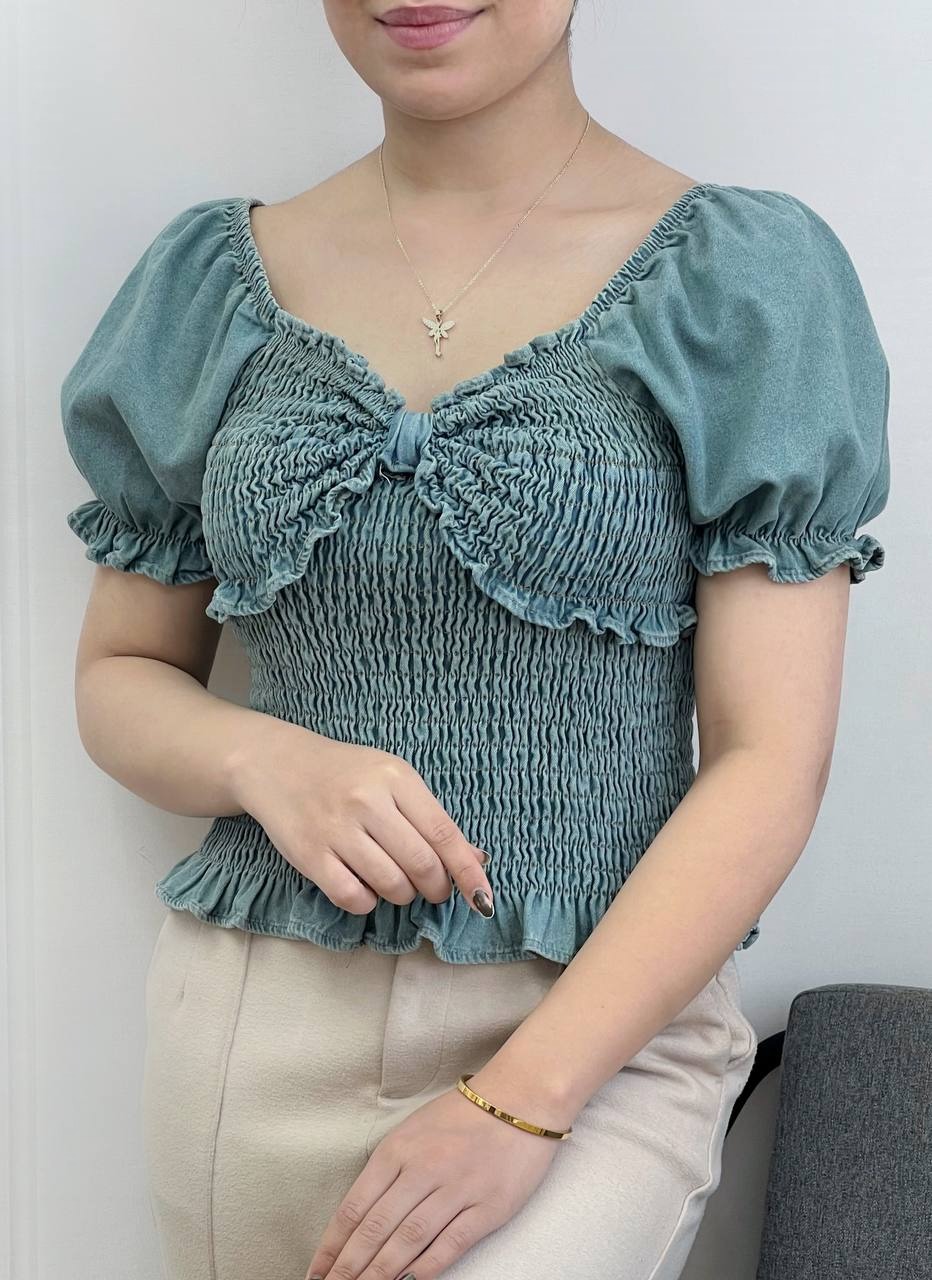 شومیز جین کش ماسوره کد 3662