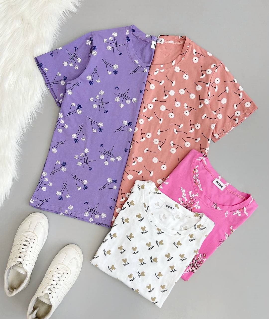 تیشرت گل برجسته وارداتی کد 3665