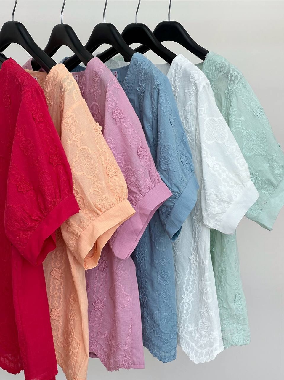 شومیز خامه دوزی گل برجسته کد 3667