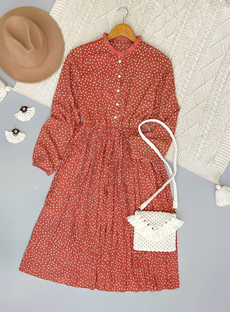 پیراهن پلیسه توپی کد 3673