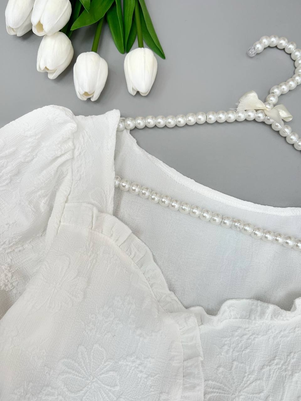 پیراهن ژاکارد گل برجسته کد 3676