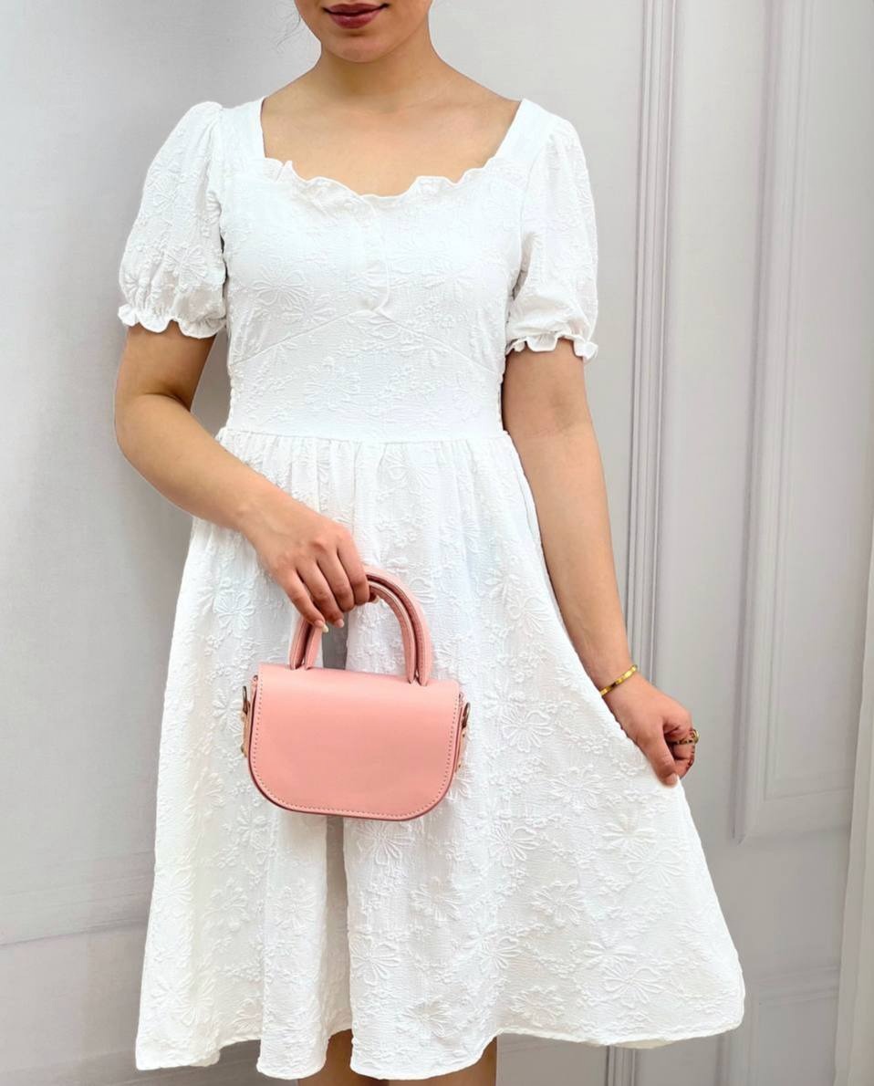 پیراهن ژاکارد گل برجسته کد 3676