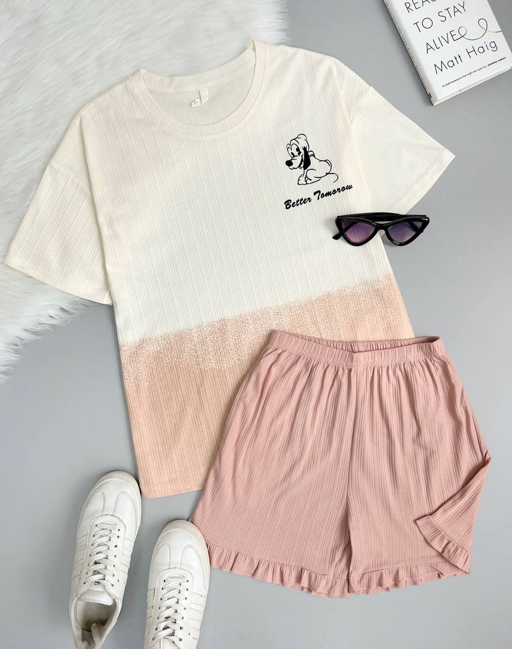 ست تیشرت و شلوارک هاپو کد 3677