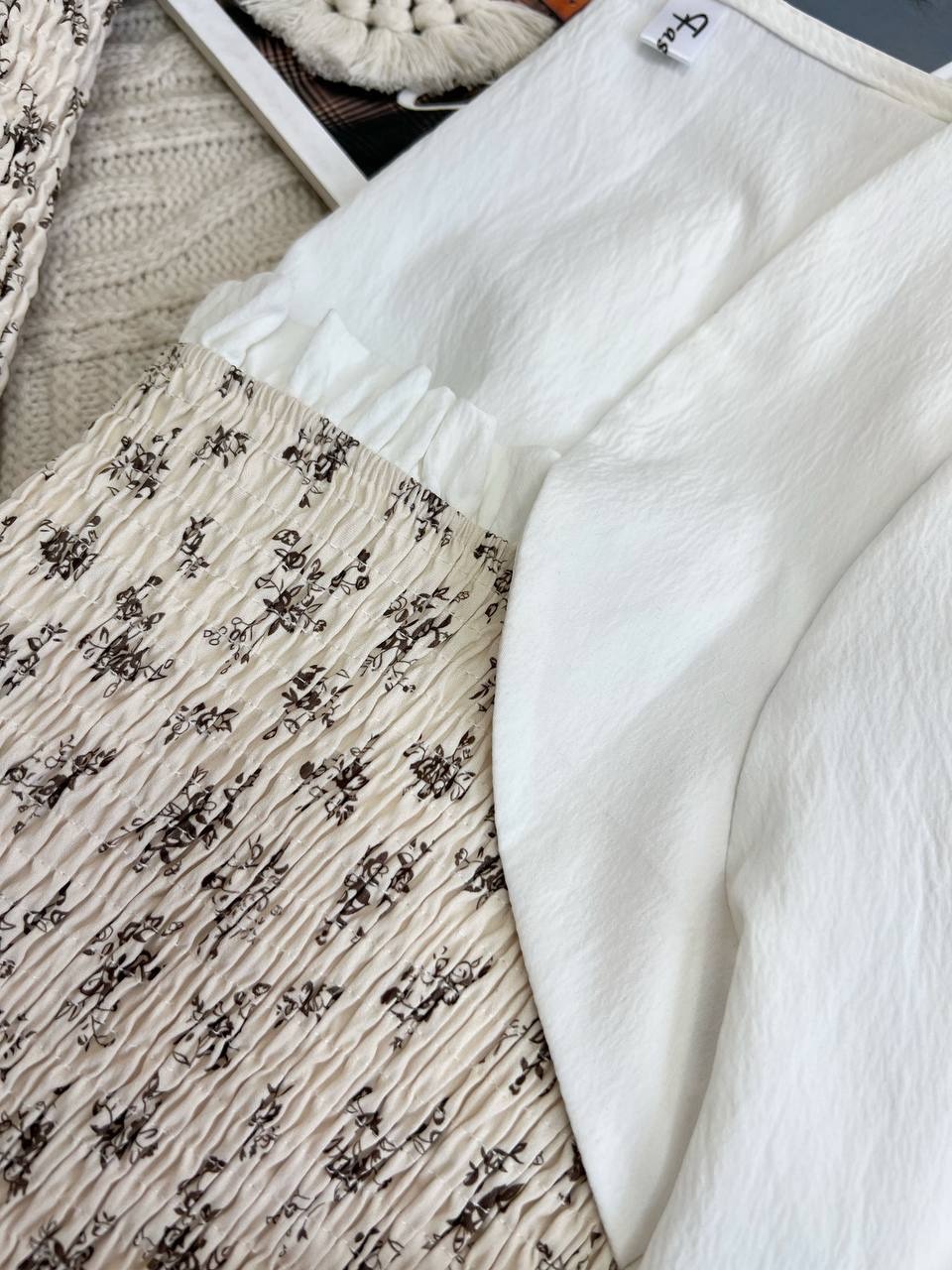 شومیز کش ماسوره گل ریز کد 3678